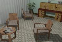 Reconstruction of the living-room of the Thirties