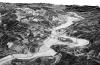 Wireframe of the terrain with an aerial photo of 1944