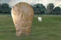 An image of the project: a stelae